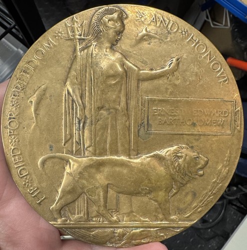 Ww1 death penny plaque - death,