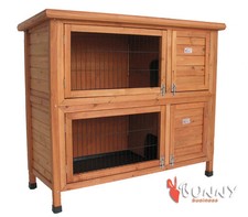RABBIT HUTCH HUTCHES DELUXE DOUBLE RABBIT / GUINEA PIG HUTCH WITH LEGS RUN RUNS