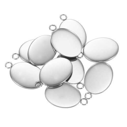 Oval pendant blank tray 20pcs - blank,