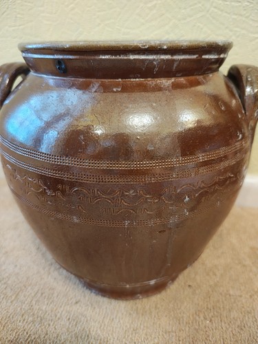 Large 1800s stoneware - large, salt