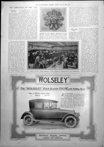 Old print nine cylinder rotary - old,