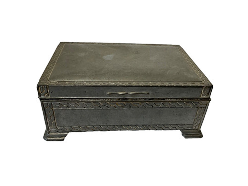 Vintage solid pewter - pewter, footed