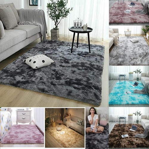 Two tone fluffy rugs non - tone,
