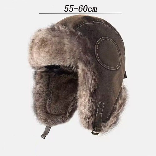 Leather ushanka trapper hat - trapper,