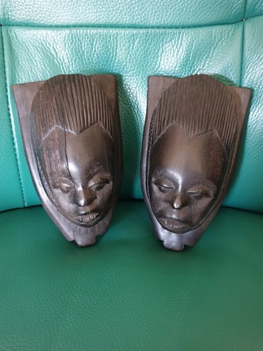 Pair vintage ebony african - vintage,