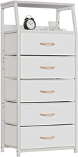 White 5 Drawer Dresser Fabric