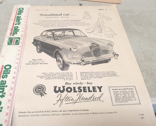 1958 wolseley 1500 original - 1500,