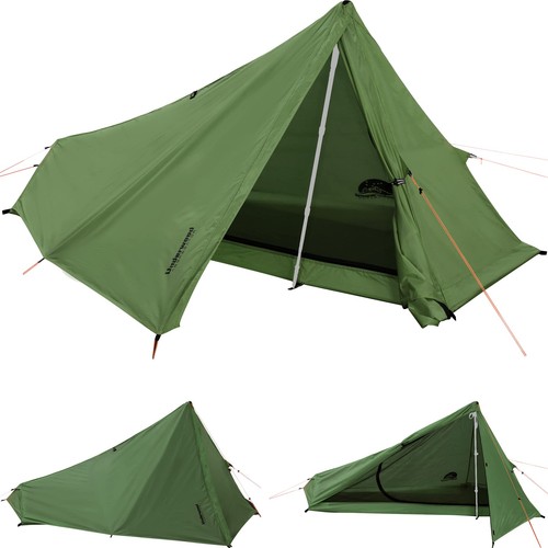 Ultralight man backpacking - man,