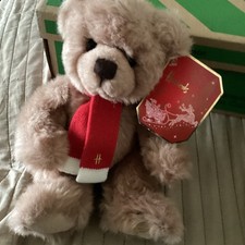 Vintage Harrods Christmas  Bear red scarf new tags 2013
