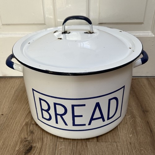 Large vintage enamel - vintage, bread