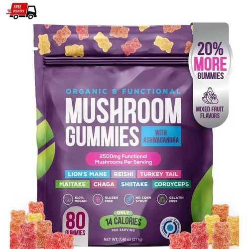 Mushroom gummies 2500mg - mushroom,