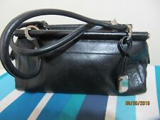 Jasper Conran bag black leather  medium baguette height 6" width 14" Used   
