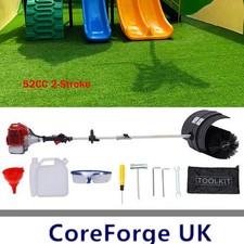 52CC 2 Stroke Gas Power Brush Broom Sweeper Artificial Grass Driveway Sweeper