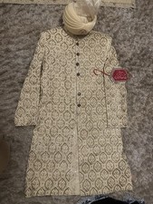 Men’s Gold Sherwani Set Size
