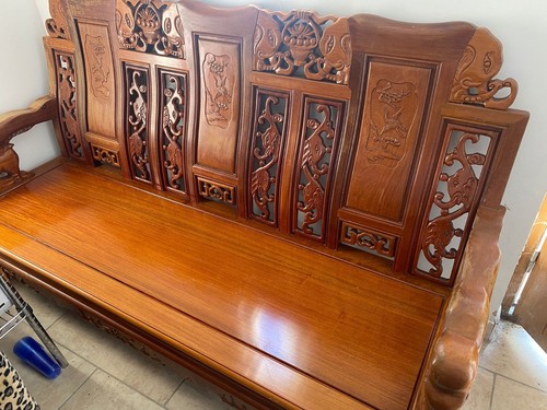 Antique asian bench - antique,