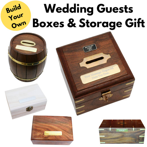 Wedding guests wooden - wooden, boxes