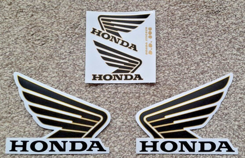 Honda fuel tank wings black - honda,