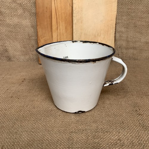 Enamel measuring jug - enamel,
