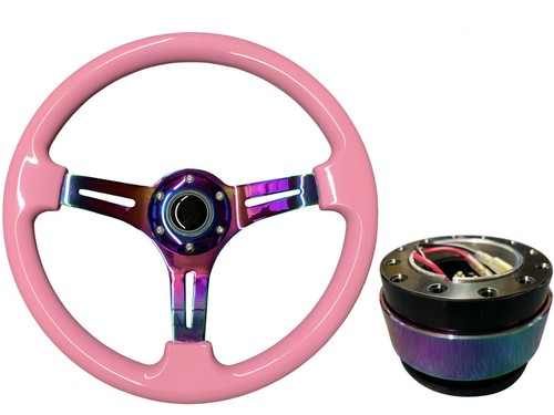Pink neo chrome steering - chrome, ts