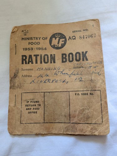 Ration book 1953 1954 - 1954, very