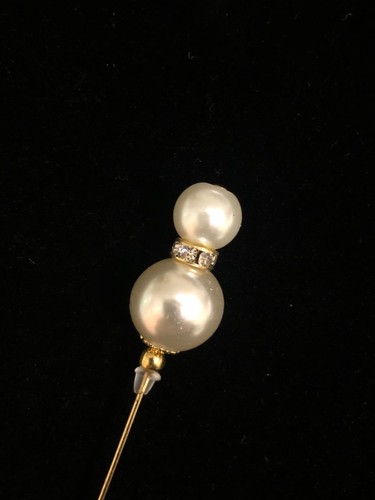 Handmade long pearl hatpin - handmade,