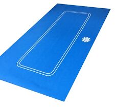 BRIGHT * BLUE * TEXAS HOLD EM / POKER FELT - NEW THICK BAIZE LAYOUT
