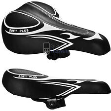 BLACK BICYCLE BIKE CYCLE MTB SADDLE MOUNTAIN ROAD SPORTY SOFT PLUS PADDED SEAT