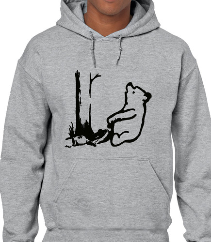 Bear trap banksy hoody - trap, hoodie