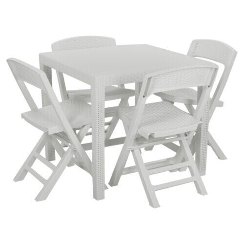 White 4pc plastic weather - white,