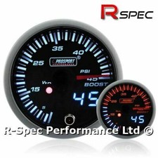 Prosport 52mm JDM Dual Display Turbo Diesel TDI Boost Gauge 45 PSI - Tdi Diesel