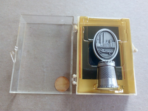 Vintage pewter fort thimble - ,
