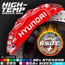32x HYUNDAI High Temp Brake Calliper 8 SIZES Vinyl Decal Sticker Car Any Colour