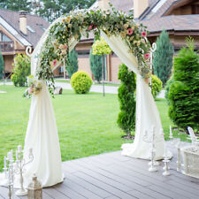 Large White Garden Arch Arbor with Scrollwork Leaf Flower Wedding Stand Proposal