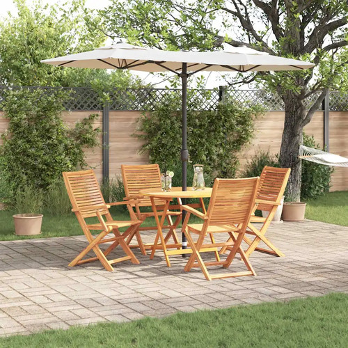 Garden dining set 5pc - set, brown