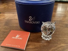 Swarovski Crystal Mini Owl Coloured Eyes 7654 NR 038000 10014 Boxed VGC