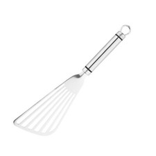 Professional Stainless Steel Long Slim Flat Slotted Fish Slice Turner Server