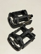 Vintage Wellgo Bicycle Pedals In Black/Orange (Pair) USED, 9/16, BMX/MTB 