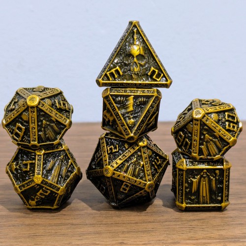 Metal 7pcs dice set - set, wizard