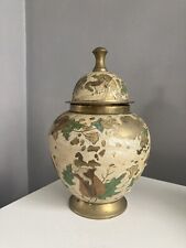 brass cloisonne ginger jar Indian 