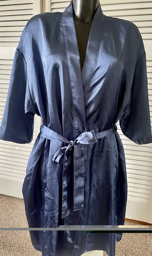Vintage bhs navy blue satin - bhs,