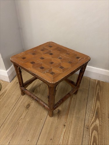 Vintage bamboo rattan side - vintage,