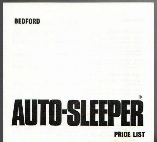 Bedford auto sleeper - bedford, cf