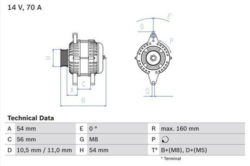 Bosch alternator for vauxhall - bosch,