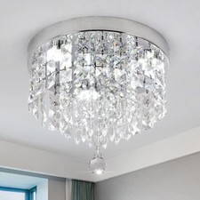 Modern Lamp LED Crystal Ceiling Light Pendant Chandelier Living Room Dining Room