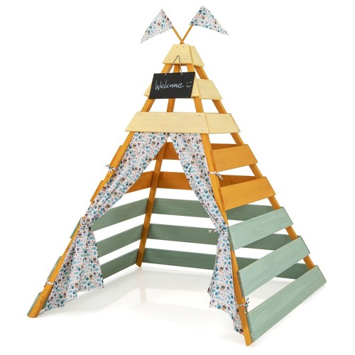 Costway wooden play tent - play,