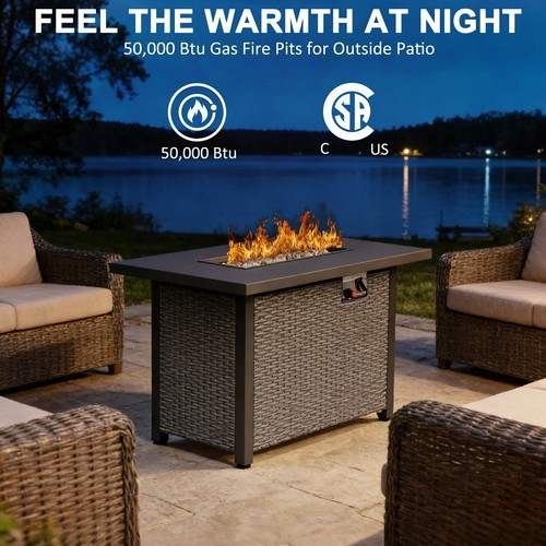 Gas fire pit - gas, table,