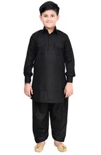 Boy's Punjabi Style Shirt Collar Soft Cotton Kurta Pajama Bollywood Costume 991