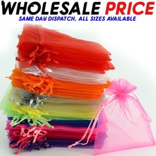 100-500Pcs Organza Gift Bags