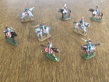 Relive Waterloo Del Prado….8x French Mounted Incl Bugler 28mm VGC (A)