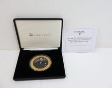 2015 Gold Plated SIR WINSTON CHURCHILL PHOTOGRAPHIC £5 CROWN - coa